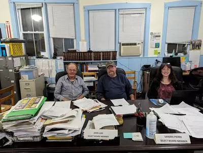 2023 Select Board members Bob Allen, John Luke, and Sandy Pierre